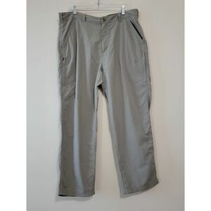 REI Water Repellent Outdoor Hiking Pants Men Sz 38W x‎ 30L Gray Nylon